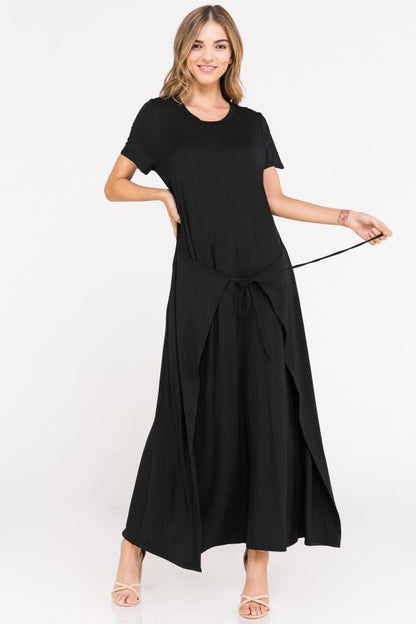 Black maxi Wrap Dress