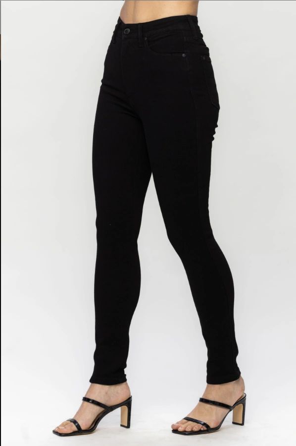 JUDY BLUE TUMMY CONTROL SKINNY-BLK