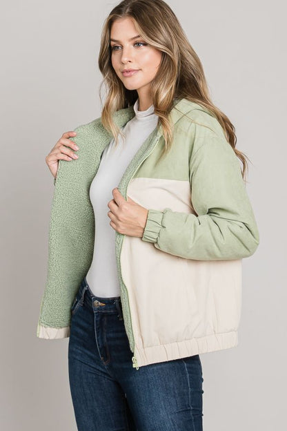 Pistachio Cream Woven Jacket