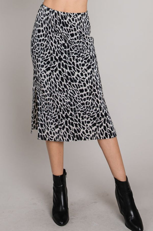 Leopard Print Midi Skirt