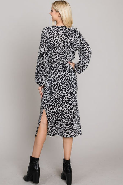 Leopard Print Midi Skirt