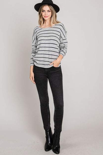 Back Top Tie Sweater