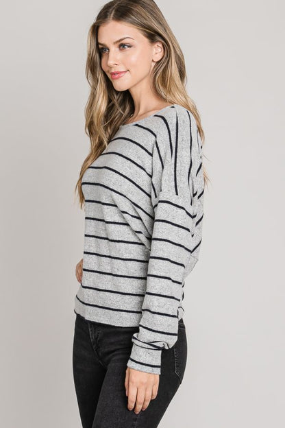 Back Top Tie Sweater