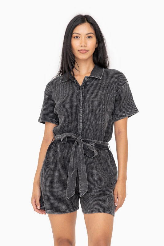 Mineral Wash Cotton Playsuit