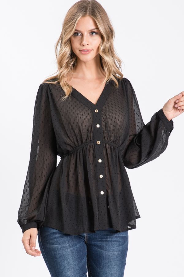 Swiss Dot Blouse